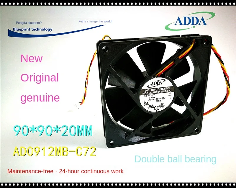 

New Adda Ad0912mb-C72 9220 9cm 9020 12V Silent Chassis Bearing Cooling Fan