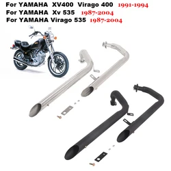 Slip On For YAMAHA Xv 535 Vago 535 1987 - 2004 For YAMAHA XV400 Virago 400 1991 - 2004 Motorcycle Exhaust System Front Pipe