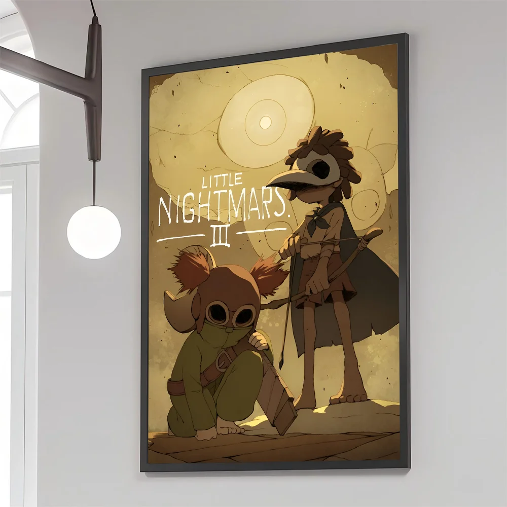 Game L-Little Nightmares  Poster Movie Sticky Posters Retro Kraft Paper Sticker DIY Room Bar Cafe Aesthetic Art Wall Painting