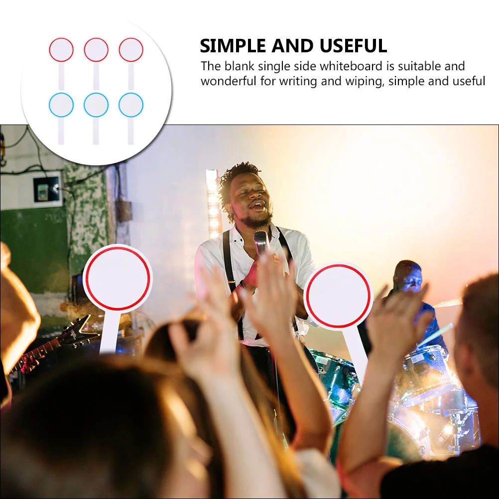 6 Pcs Classroom Voting Paddles Score Board Writing Erasable White Boards Student