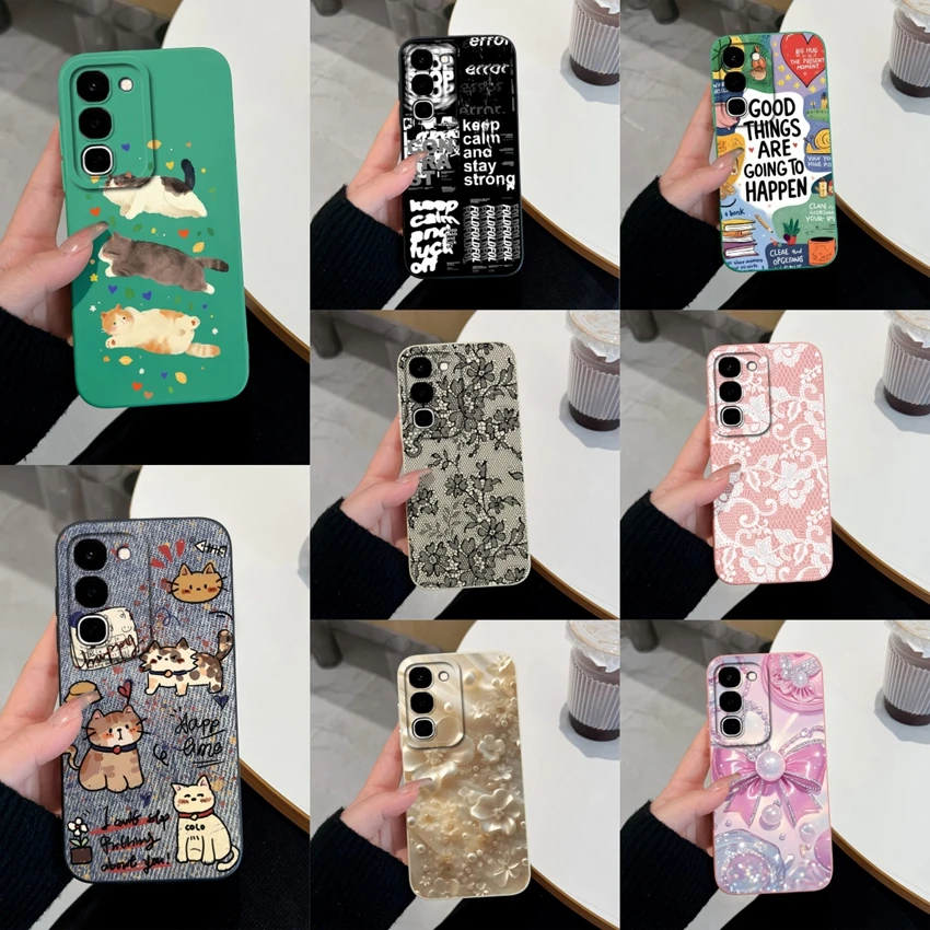 Funda para Realme C100 C100X C100i 4G Adorable Happy Kitten Premium de silicona líquida con cobertura total Realme C 100 x Funda suave