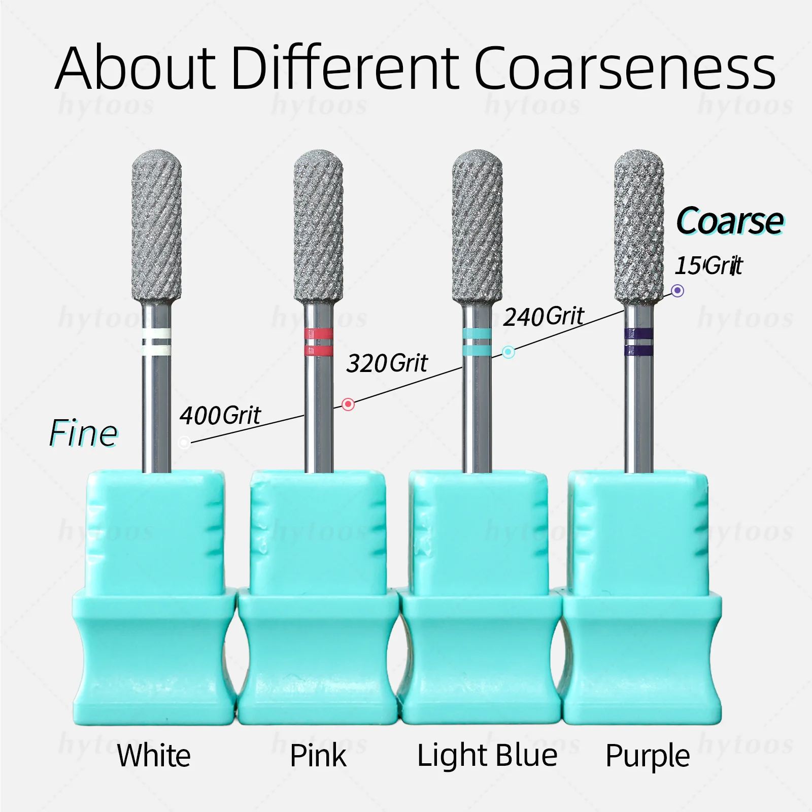 HYTOOS Diamond Cut Pro Nagelbohrer, Chrom, abgerundetes Oberteil, russischer Nagelhaut-Bit für Nagelbohrer, Abgestorbene Hautreiniger, Vorbereitungswerkzeug