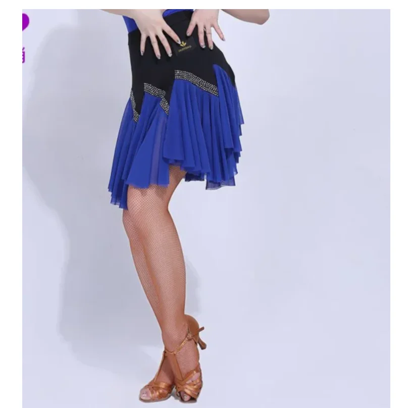 1pcs/lot woman fashion tassel latin dance short skirt lady patchwork cha cha dance skirt