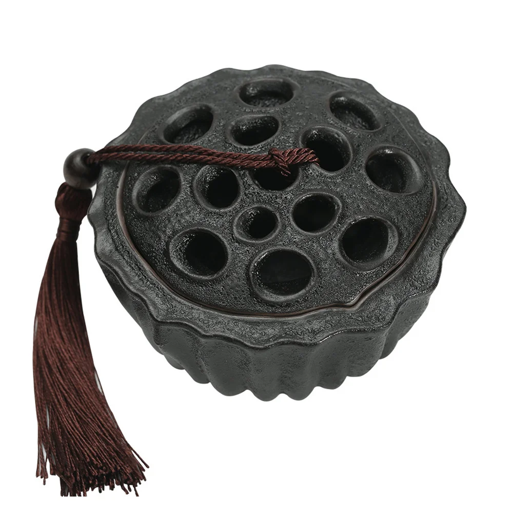 

1Pcs Lotus Seedpod Incense Burner Ceramic Aroma Stove Exquisite Gift for Living Library Incense Burner