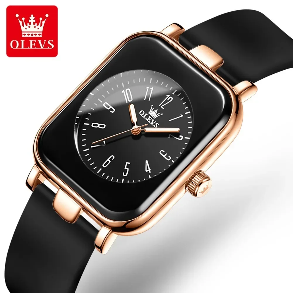 OLEVS 9961 Silicone Strap Quartz Watch For Women Fashion Waterproof Women Wristwatches