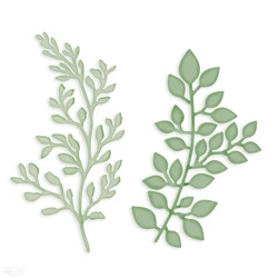 2024 AliliArts Metal Cutting Dies 2pc Leaf diy Scrapbooking Photo Album Decorative Embossing PaperCard Crafts Die