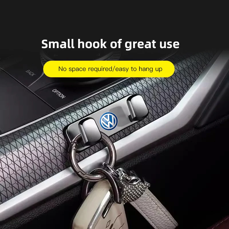 Ganchos para Válvulas de Neumáticos, Ganchos para Coche, Soporte de Almacenamiento Interior, Gancho para Colgar en la Pared para Cables USB, Auriculares, Llaves, para Volkswagen VW RLine R Golf Tera