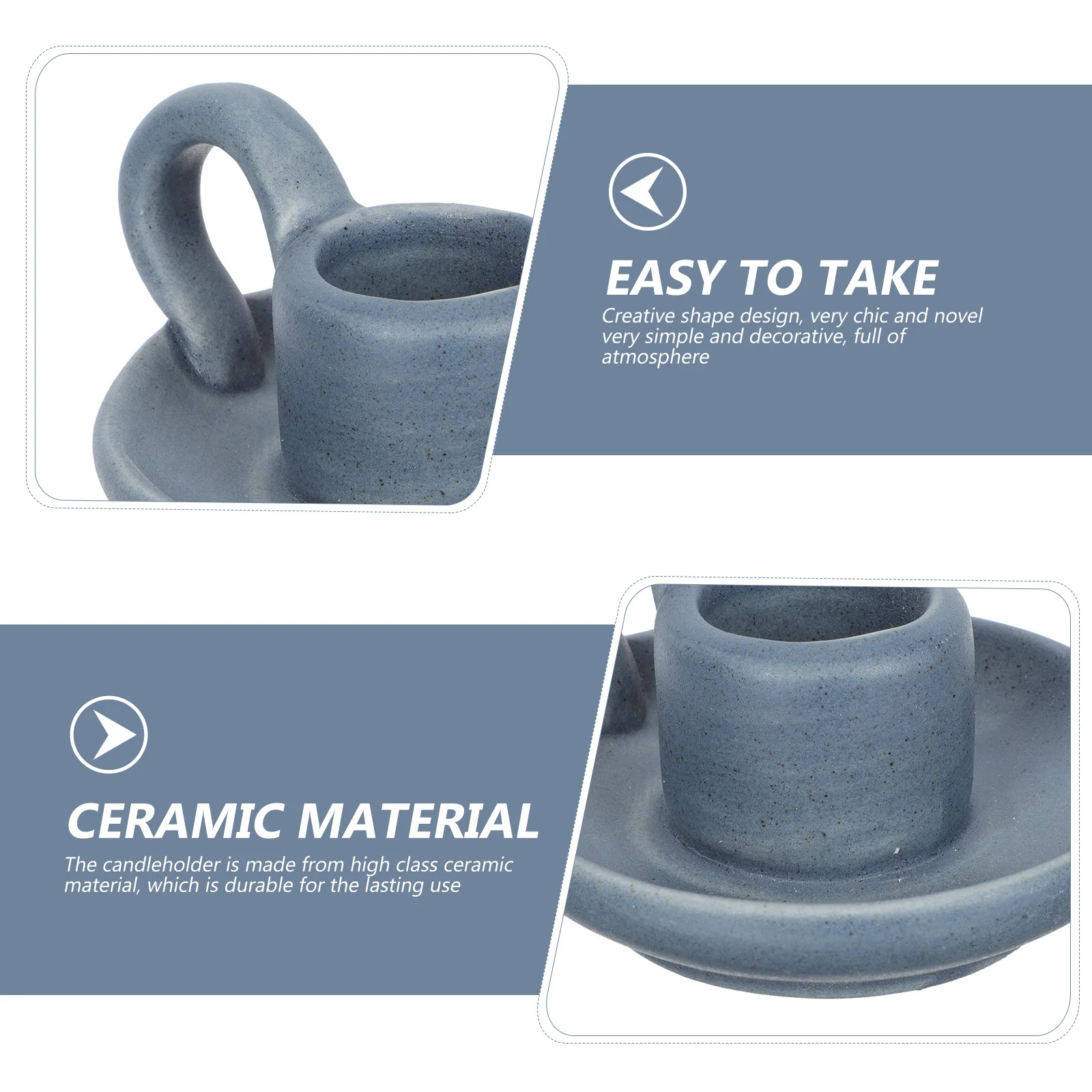 2 قطعة حامل سيراميك أنيق ديكور دقيق لزينة الطاولة هدية حفلة حامل سيراميك أزرق زينة الطاولة #6