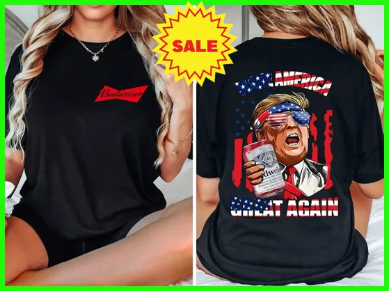 Budwiser Make 4th of July America Great Again T shirt Gift For Men Women