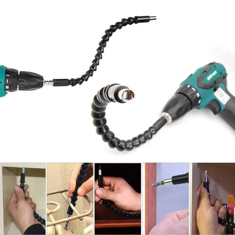 

Flexible Drill Bits Extension w/Screw Drill Bit Holder Screwdriver Bit Connect Electronics Drill 1/4" Hex Shank Car Repair Tools