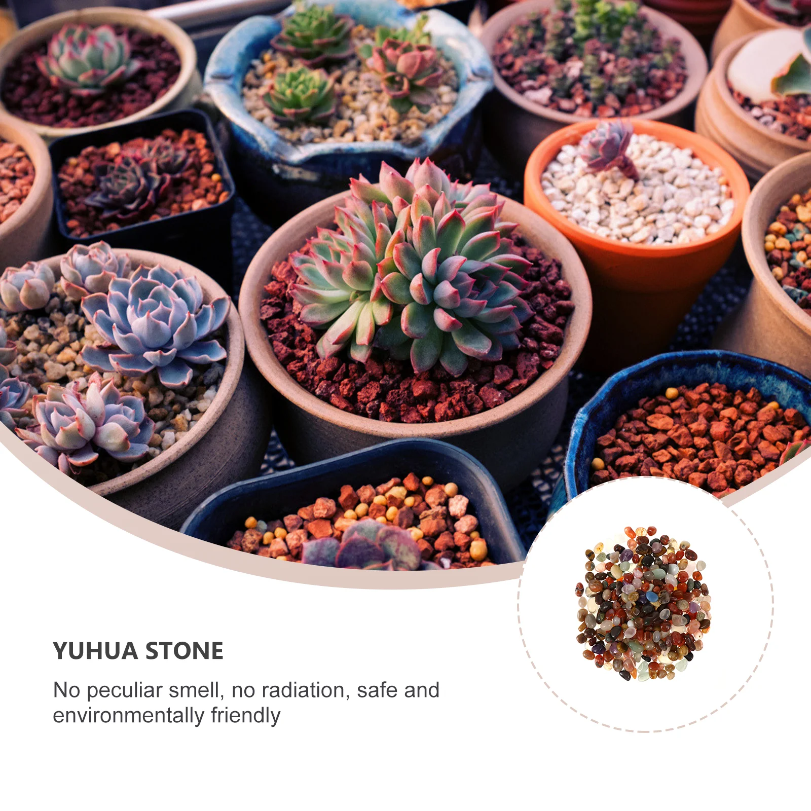 

1 Pack 500G Tumbled Gravel Stones Pebbles Polished Rocks Decorative Landscape Aquarium Garden River Rocks For Plants Succulents