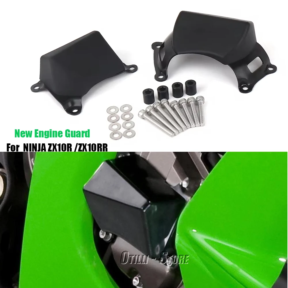 

New Left Right Engine Case Slider Protector For KAWASAKI NINJA ZX10R ZX10RR Motorcycle Accessories Cover Guard ZX-10R ZX-10RR