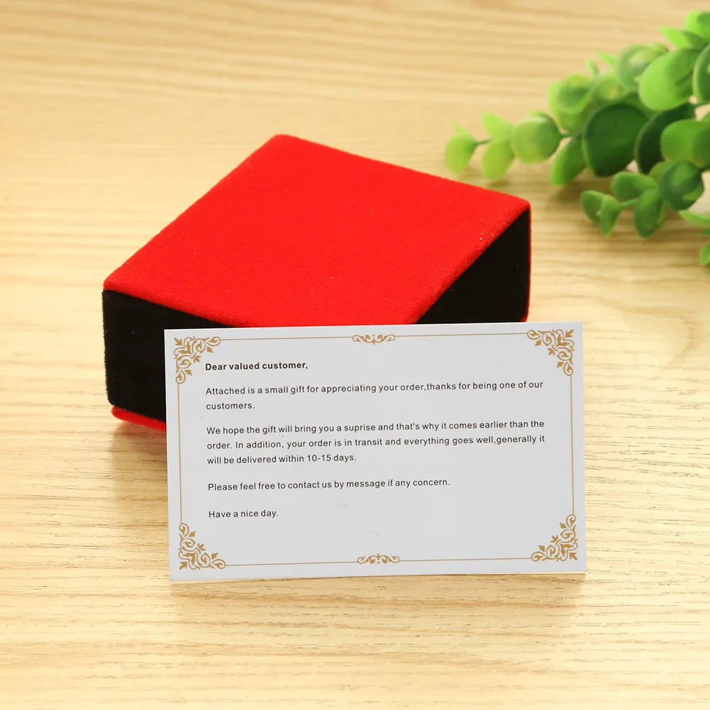 Paper Customer Gift Card Thank You for Order Greeting Appreciation Postcard