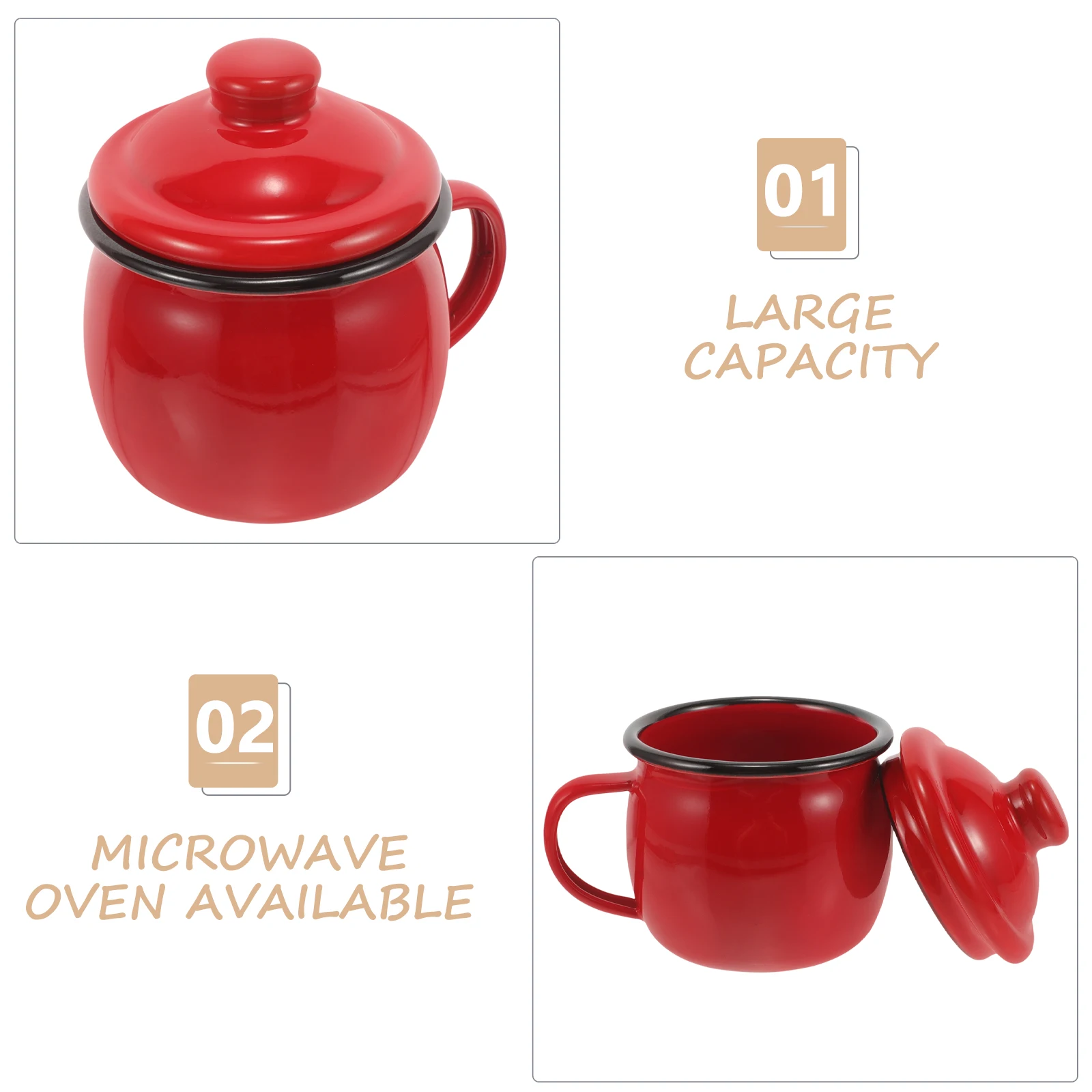 

Ceramic Pumpkin Cup Enamel Vintage Coffee Mug Portable Thickened Water Cup Ergonomic Handle Juice Mug For Home Office