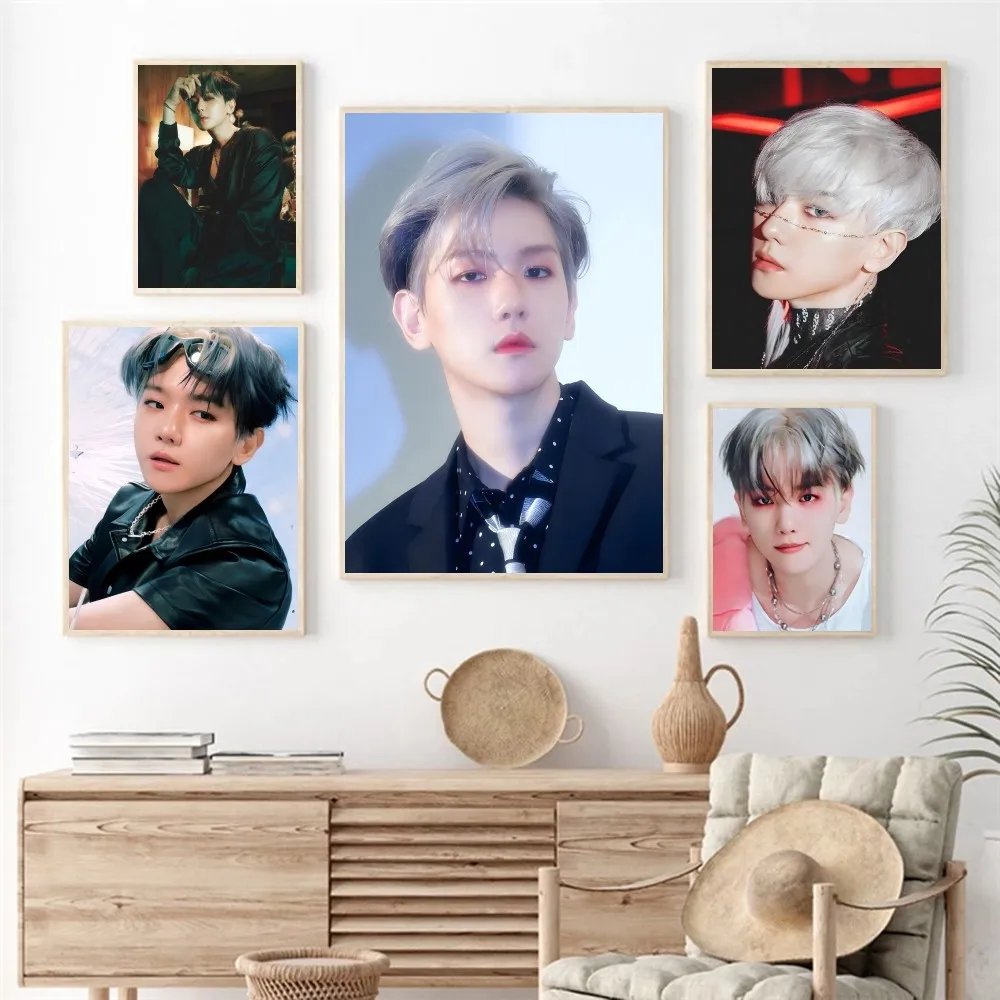 Byun Baek-hyun KPOP EXO Poster Paper Print Home Living Room Bedroom Entrance Bar Cafe Art Painting Decoration