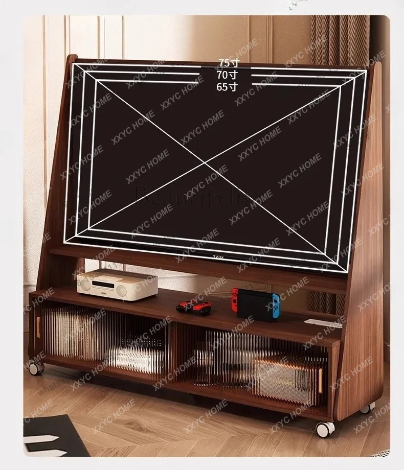 

Vintage Nordic Tv Stand Floor Movable Space Saving Rustic Tv Stand With Wheels Elegant Muebles De Salón Tv Living Room Furniture