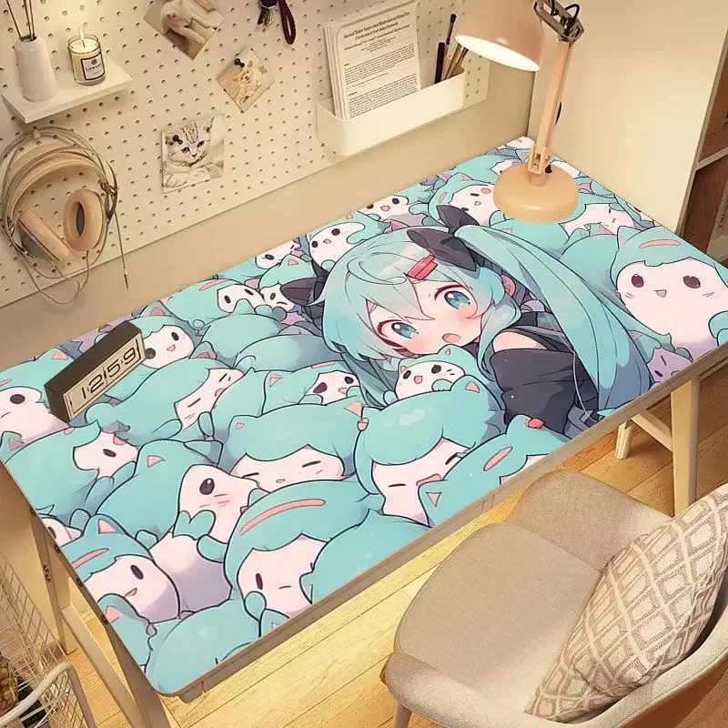 Hatsune Miku desk mat waterproof and oil-proof male and female anime two-dimensional college dormitory desktop decorative mat