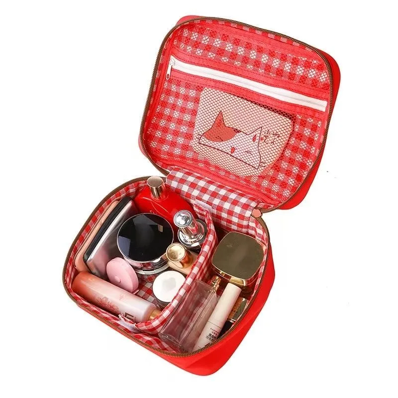 الكرتون أبل نمط حقيبة مستحضرات تجميل المرأة السفر كيس التخزين مستحضرات التجميل أدوات الزينة كيس التخزين حقيبة يد الإناث هدية الكريسماس #4