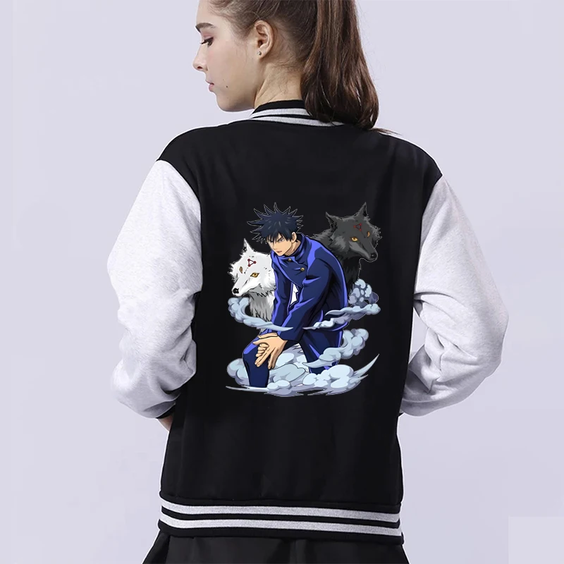 New Fushiguro Megumi Printed Baseball Uniform Jackets Fashion Women Men Streetwear Hip Hop Jacket Autumn Winter Men Coat