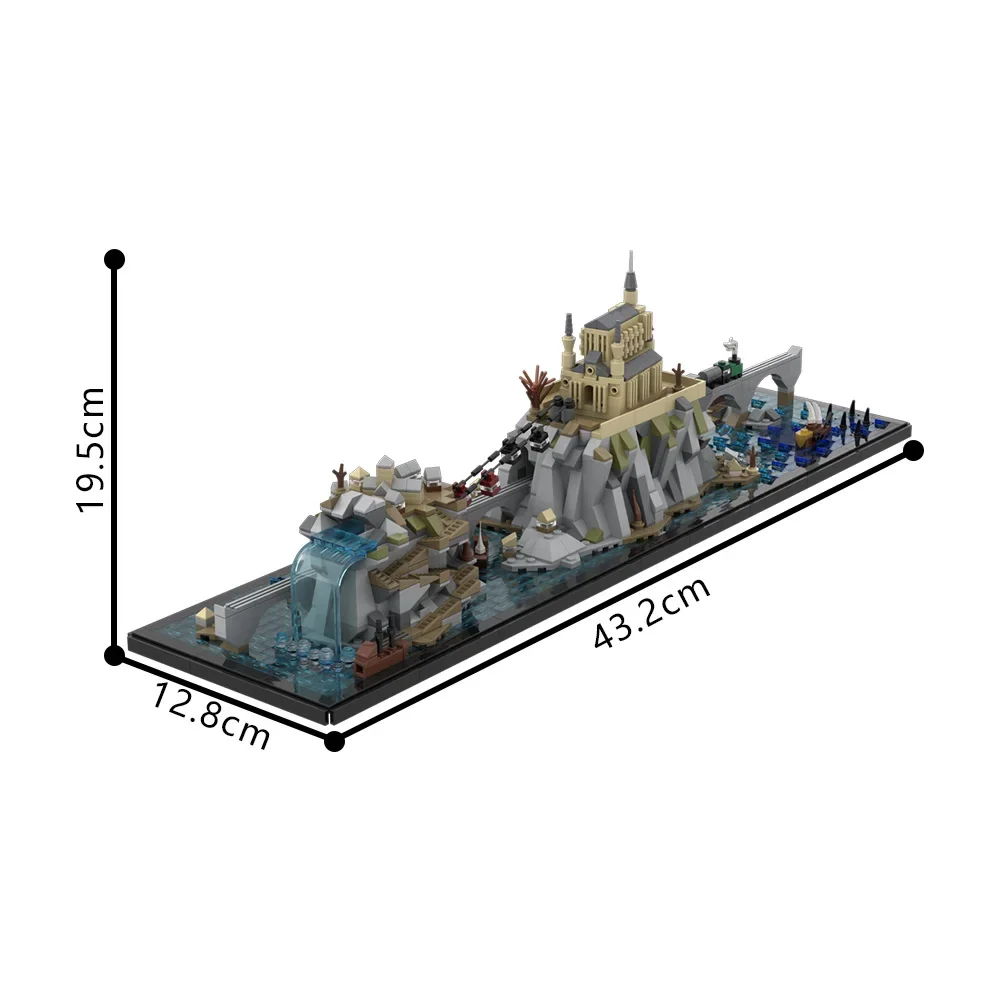 MOC- 200589   Islas arquitectura costera Islas del horizonte bloques de construcción modelo isla montaña ladrillos juguete para niños regalo