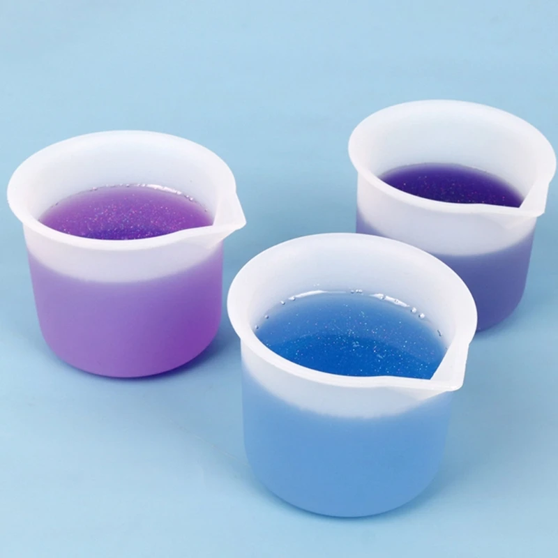 Silicone Measuring Cup,Resin Mixing Cup Resin Measuring Cup with Precise Scale