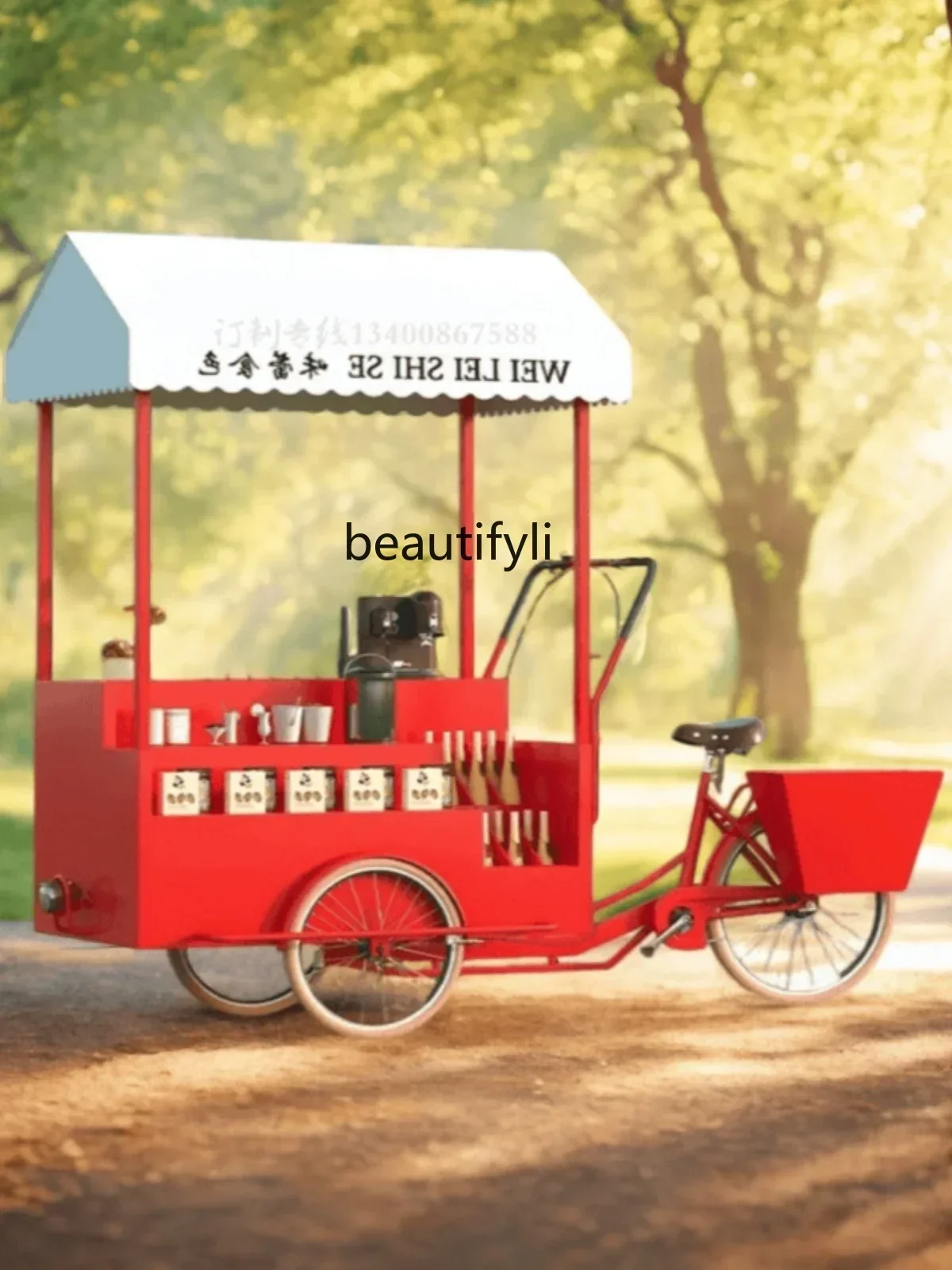

smt14 New Arrivals Outdoor mobile stall cart Store promotion display car Night market stall snack cart Y S 14