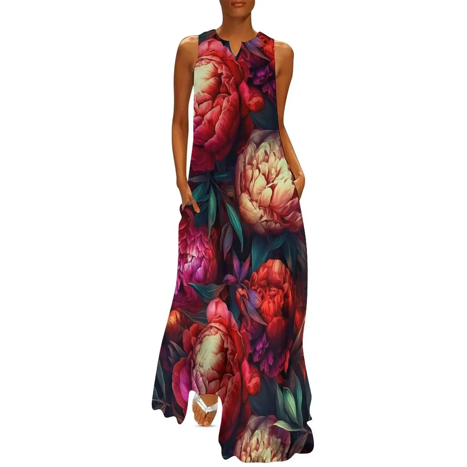 

Paeonias #2 Long Dress summer dress womens 2025 dress Women's luxury