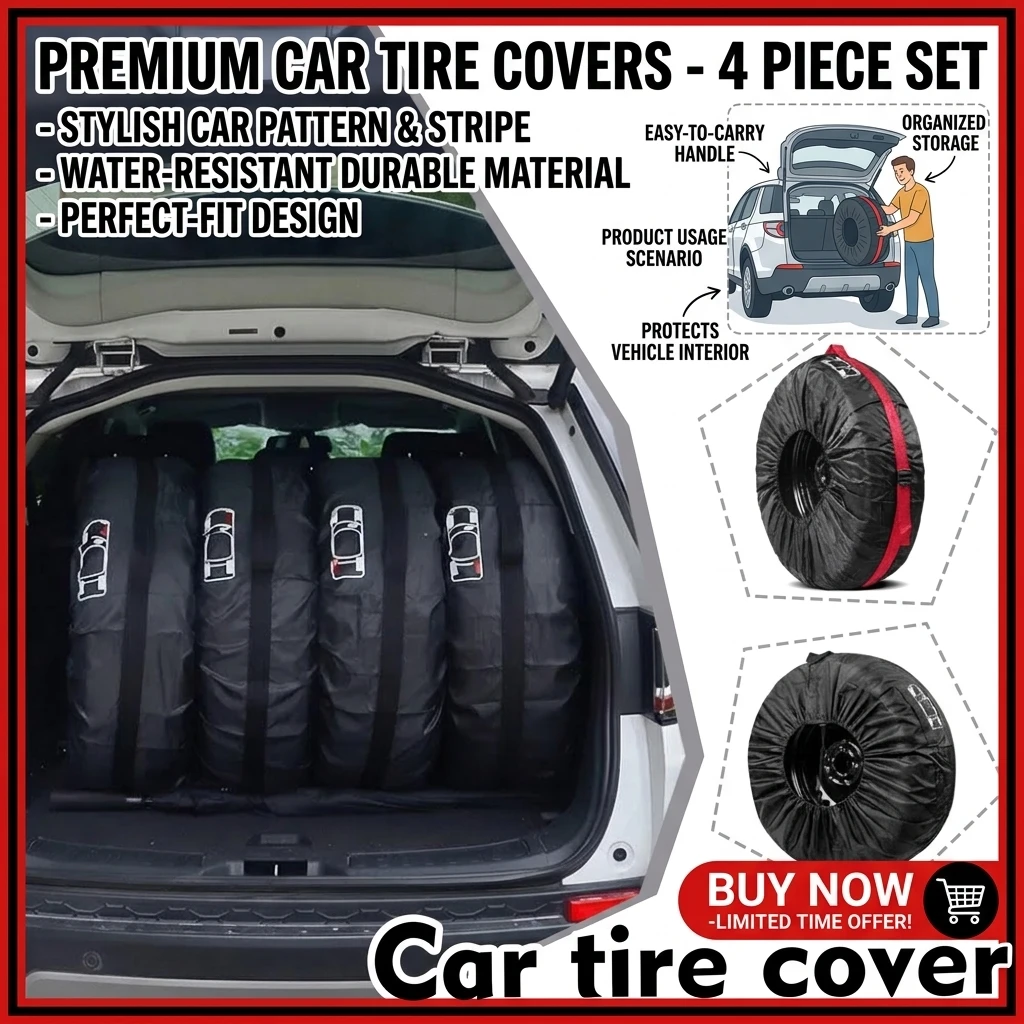 1PCS Tire Cover Case Car Spare Tire Cover Storage Bags Carry Tote Polyester Tire For Cars Wheel Covers 13-18inch 19-23inch