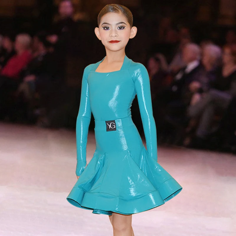 7 Colors Bright Leather Long Sleeved Latin Dance Dress Children'S Ballroom Dance Performance Clothes Girls Party Dresses SL9328 - AliExpress 7 Colors Bright Leather Long Sleeved Latin Dance Dress Children'S Ballroom Dance Performance Clothes Girls Party Dresses SL9328 - AliExpress