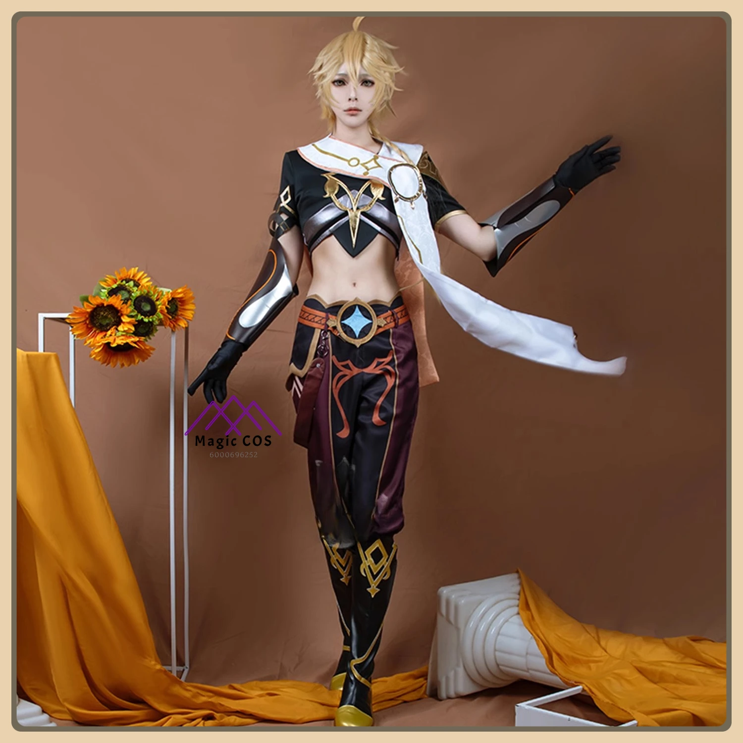 

Game Genshin Impact Cosplay Costume Anime Aether High Quality Role Playing Clothes Wig for Men Adult Comic Con Party Outfit Set