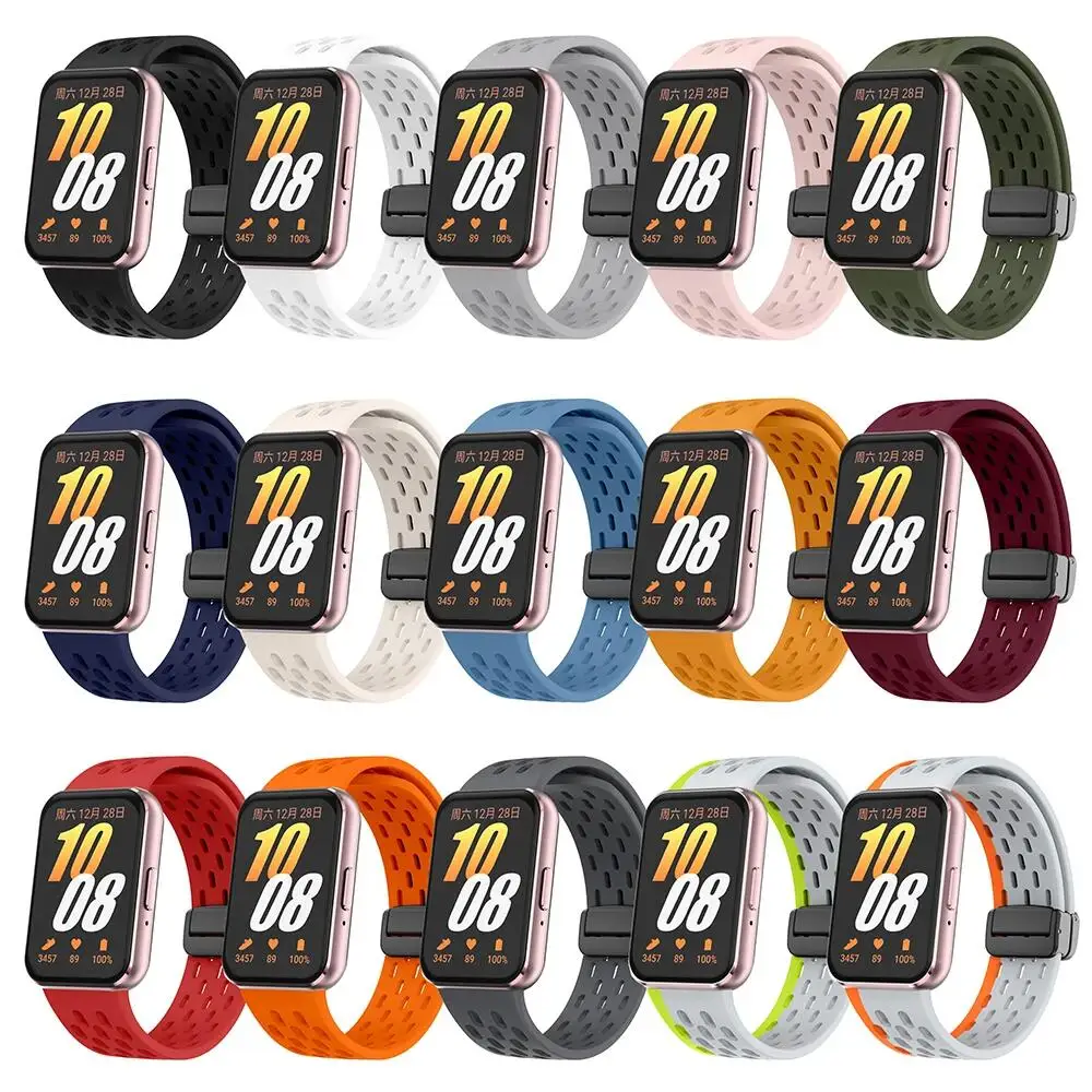 Cinturino sportivo in silicone per Samsung Galaxy Fit 3 Bracciale con fibbia magnetica per accessori per cinturino per smartwatch Galaxy Fit3