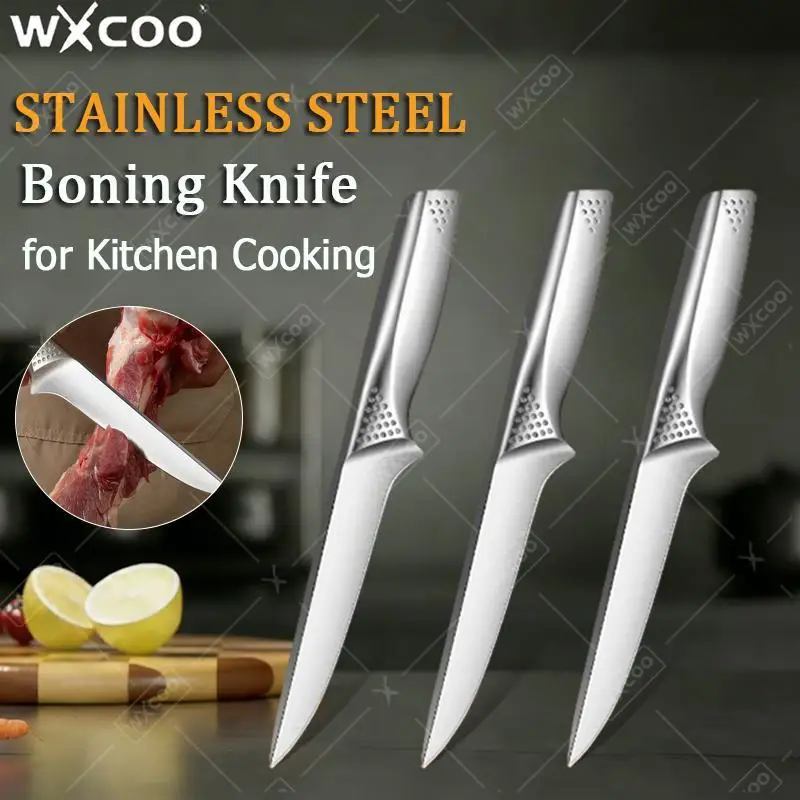 WXCOO Edelstahl Ausbeinmesser Küchenzubehör Metzgermesser Fleischbeil Handgeschmiedetes Küchenmesser für Zuhause und Kochen