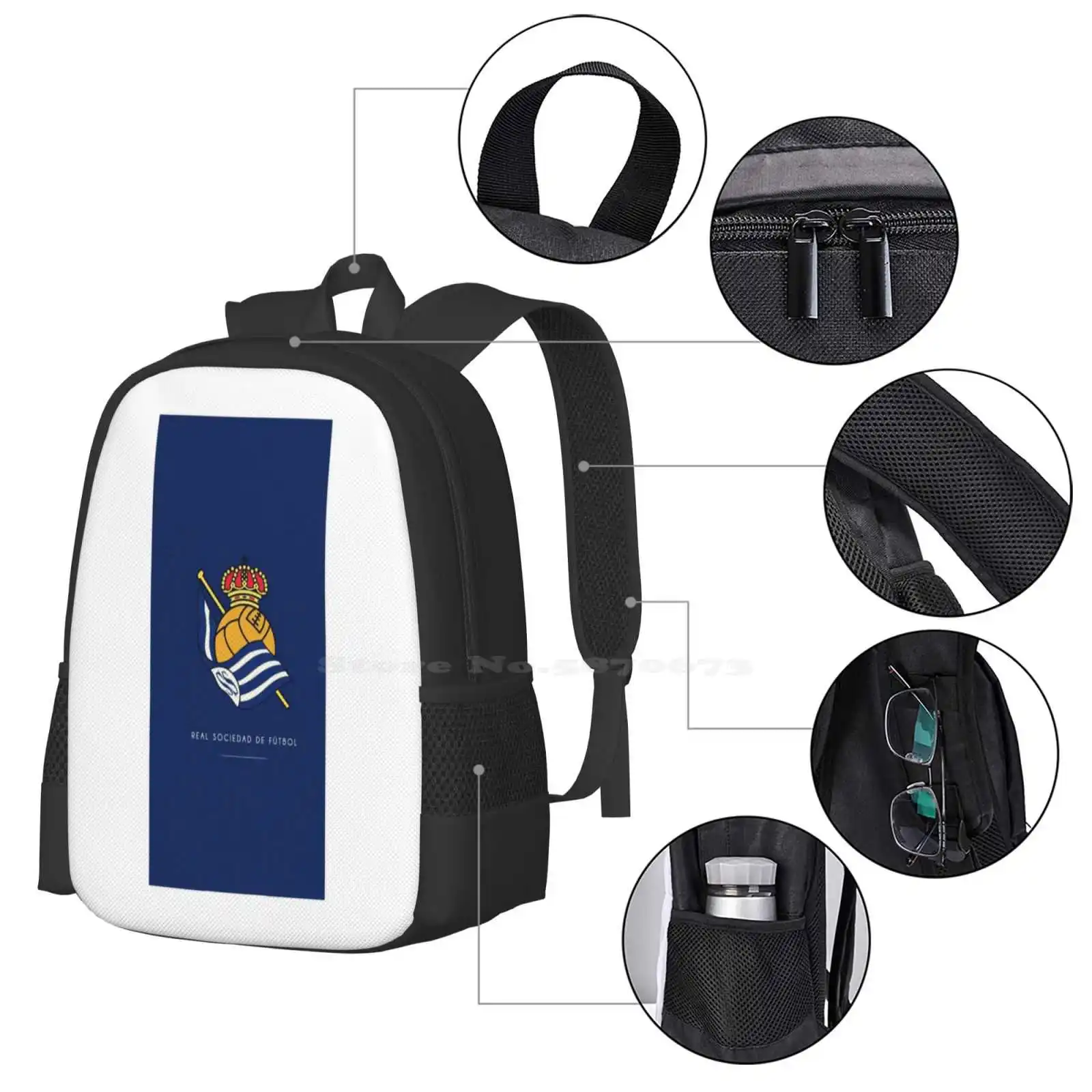 Real Sociedad Backpacks For School Teenagers Girls Travel Bags Real Sociedad Fooball