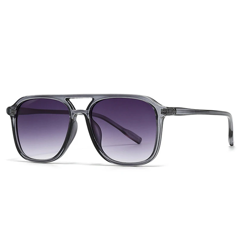 SO&EI Retro Doppel Brücken Männer Quadratische Sonnenbrille Mode Blau Grün Shades UV400 Frauen Trend Gradienten Sonnenbrille