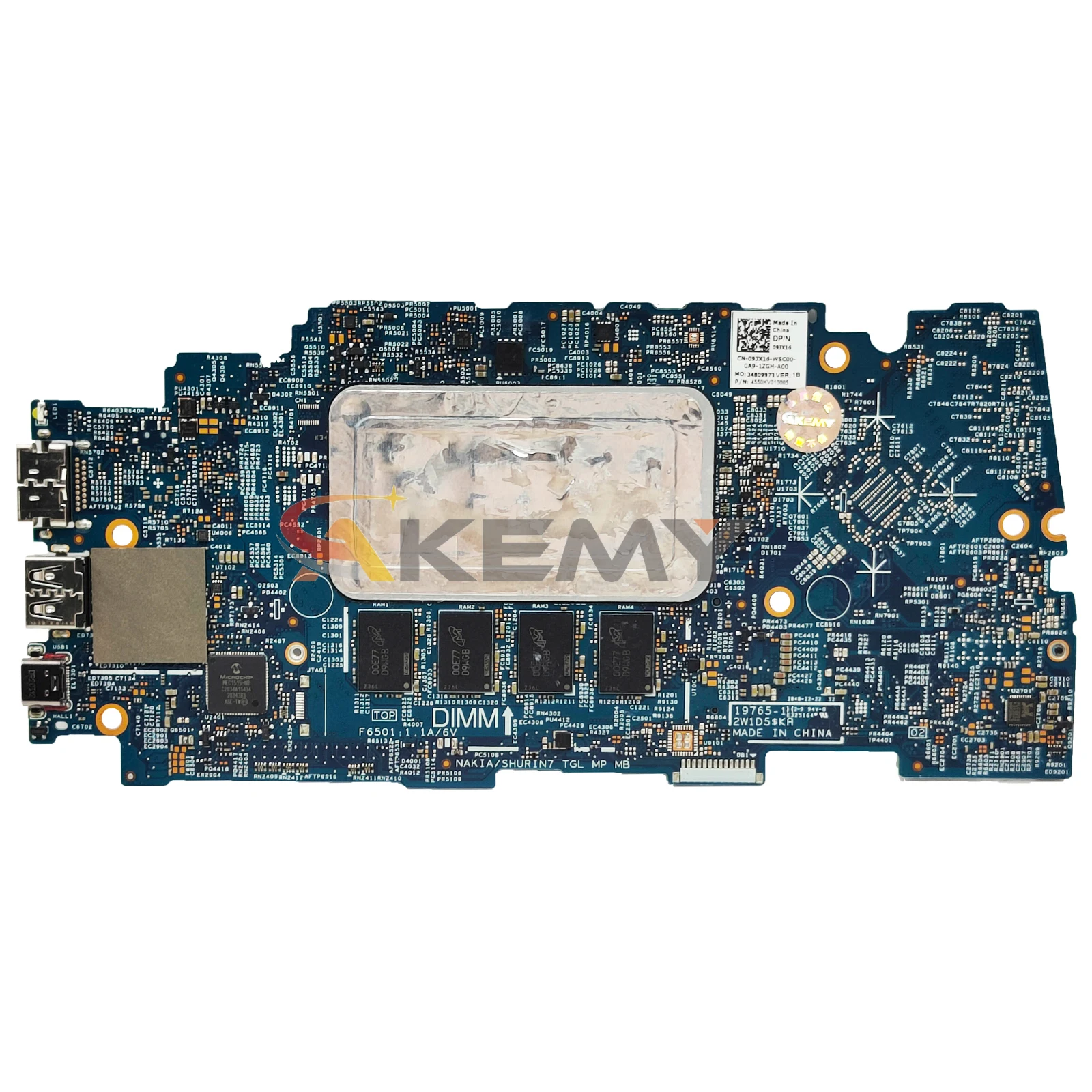 Imagem -05 - Placa-mãe do Portátil para Dell Inspiron 7400 7300 5301 09jx16 0x49h6 Placa-mãe com i3 i5 i7 11ª Geração Cpu 8g 16g Ram ae 197651