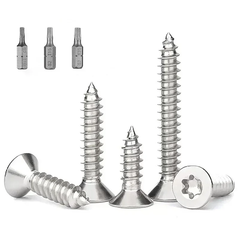 

400PCS Self-Tapping Screws Set Plum Hole Countersunk Screw with 3 Batch Heads M3M3.5M4 for Woodworking Nail Screws for Wood Kit