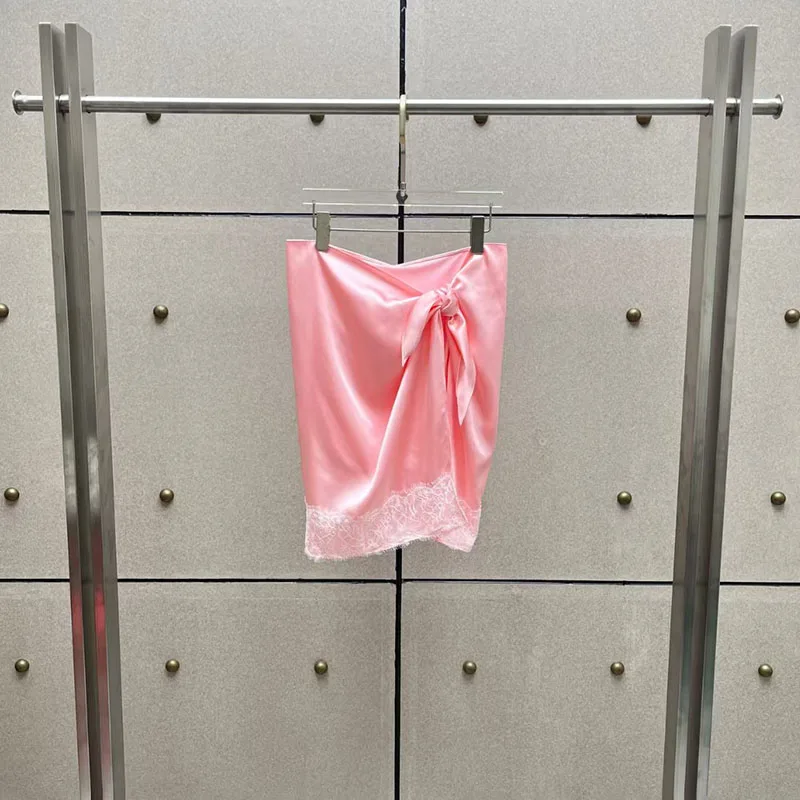 Women's Pleated Low-Waist Skirt, Lace-Panel Mini Skirt, High-Quality Commuter Skirt, 2026, Fall, New Arrival, Y2K, Set