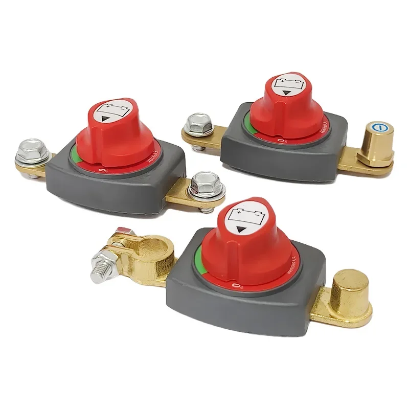 Automotive Brass Battery Terminal Disconnect Linked Switch - Extended High - Current Power Switch for Car Modifications