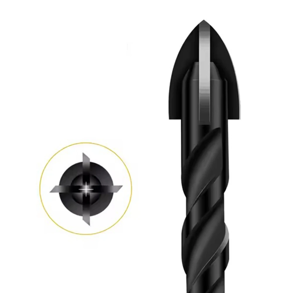 

7pcs Hex Shank Cross Head Tile Drill Bits for Glass Wood Brick Tile and Plastic Featuring Carbide Tips and Spiral Chip Flute