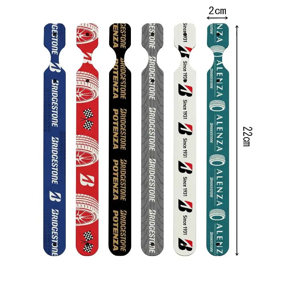 Motorcycle Bridgestone PU Leather Keychain Minimalist Key Holder Durable Key Organizer Car Keys Bag Accessories Gift