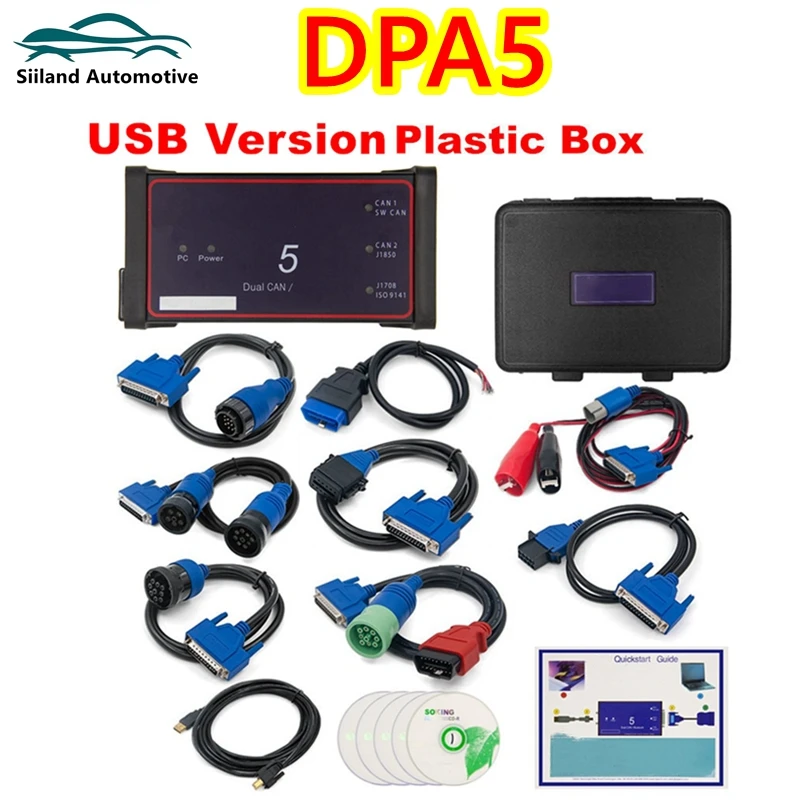 USB/Bluetooth Dpa5 Dearborn Protocol Adapter 5 Heavy Duty Truck Scanner DPA 5 Works For Multi-brands Support Multi-language