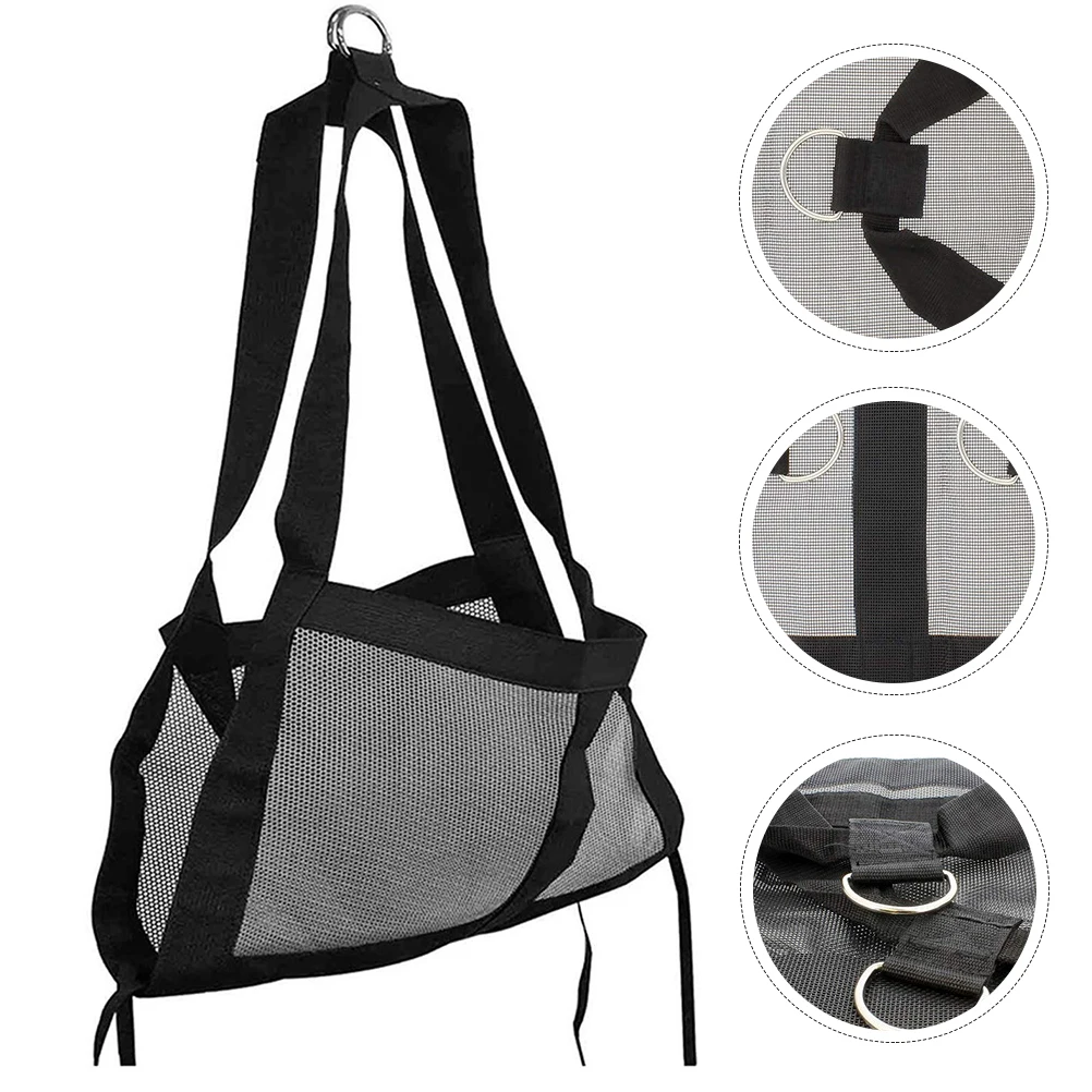 

Hammock Weighing Sling Calf Lift Puppy Mesh Black Small Pet Goat Durable Breathable Reusable Clean Pet Supply Animal Weigh