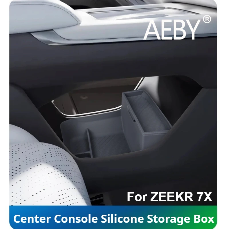 

AEBY For ZEEKR 7X 2024 2025 Center Console Side Organizer Tray Lower Armrest Storage Box Non-Slip Pad Car Interior Accessories