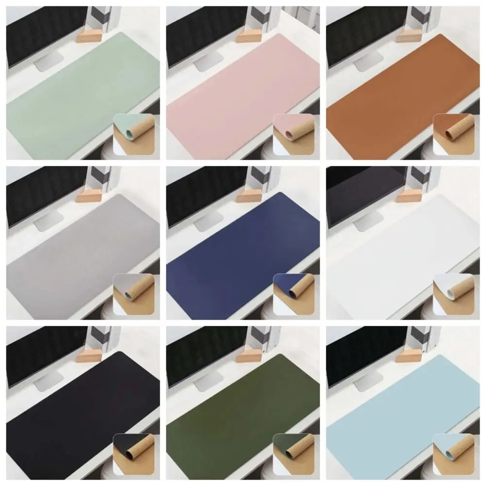 Desk Blotter Leather Writing Pad Cork Waterproof Table Protector Double-sided Large Keyboard Mat Workers - view 5