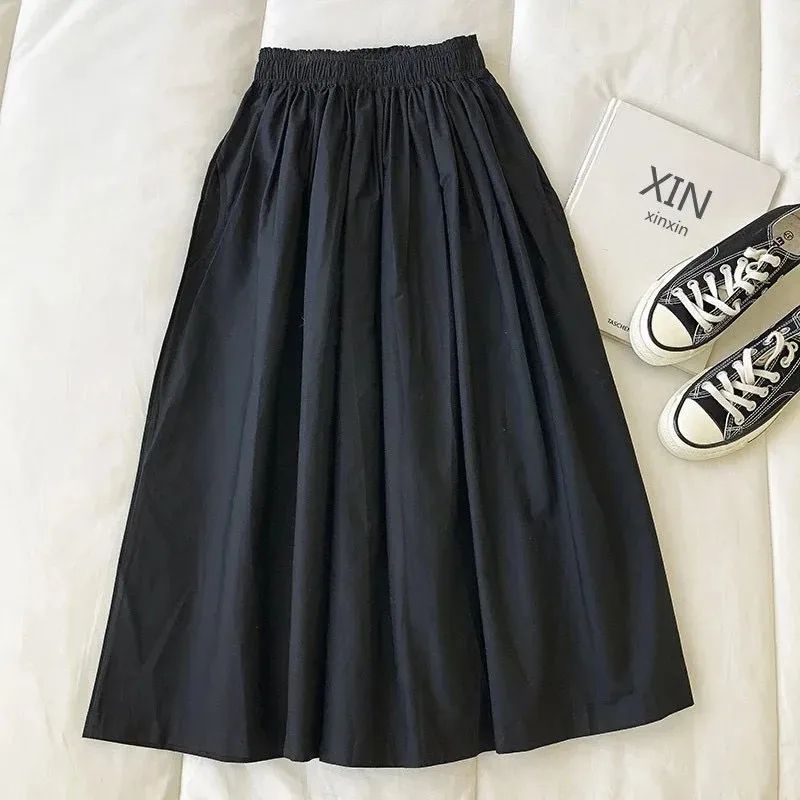Summer new style temperament shows thin all match skirt a line skirt umbrella skirt pleated skirt high waist half skirt