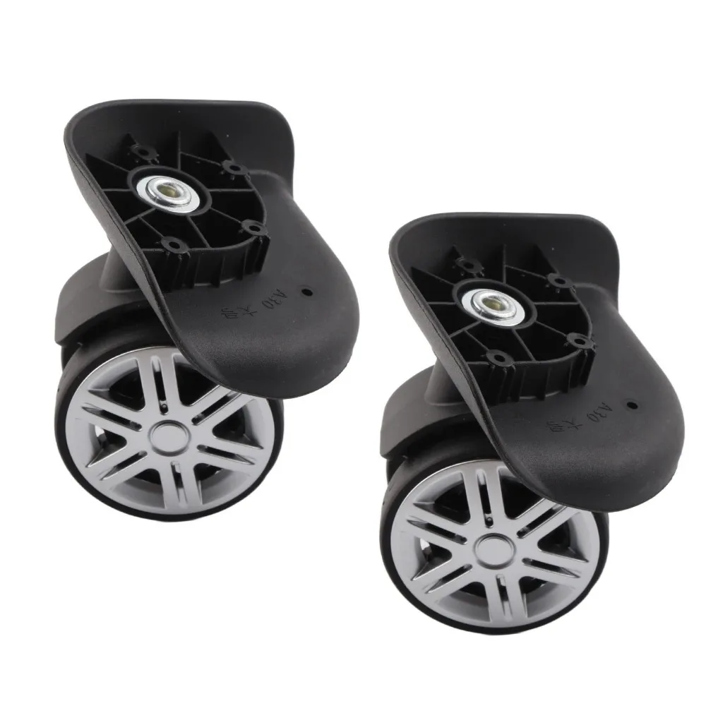 

1 Pair Durable Mute Luggage Replacement Wheels PP PET Black Suitcase Caster Wheels Universal Wheel Replacement Trunk Wheels