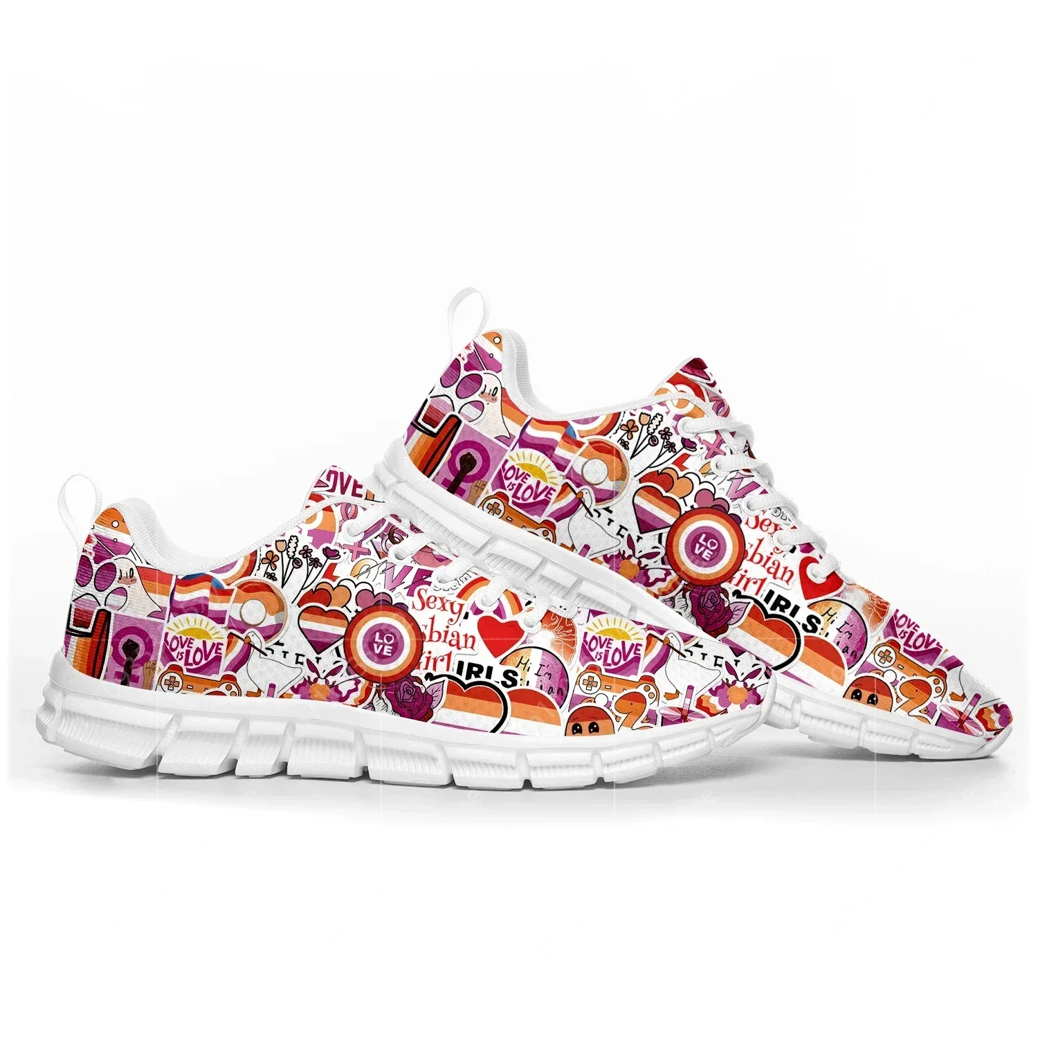 Lesbian Pride Sports Shoes Mens Womens   Customized Sneakers Casual Tailor-Made Shoe High Quality Couple