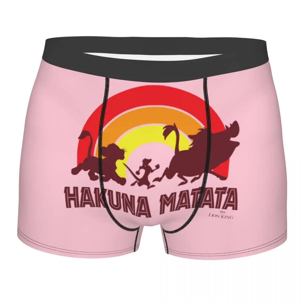 Custom Lion King Hakuna Matata Rainbow Boxers Shorts Men Simba Hakuna Matata Briefs Underwear Funny Underpants