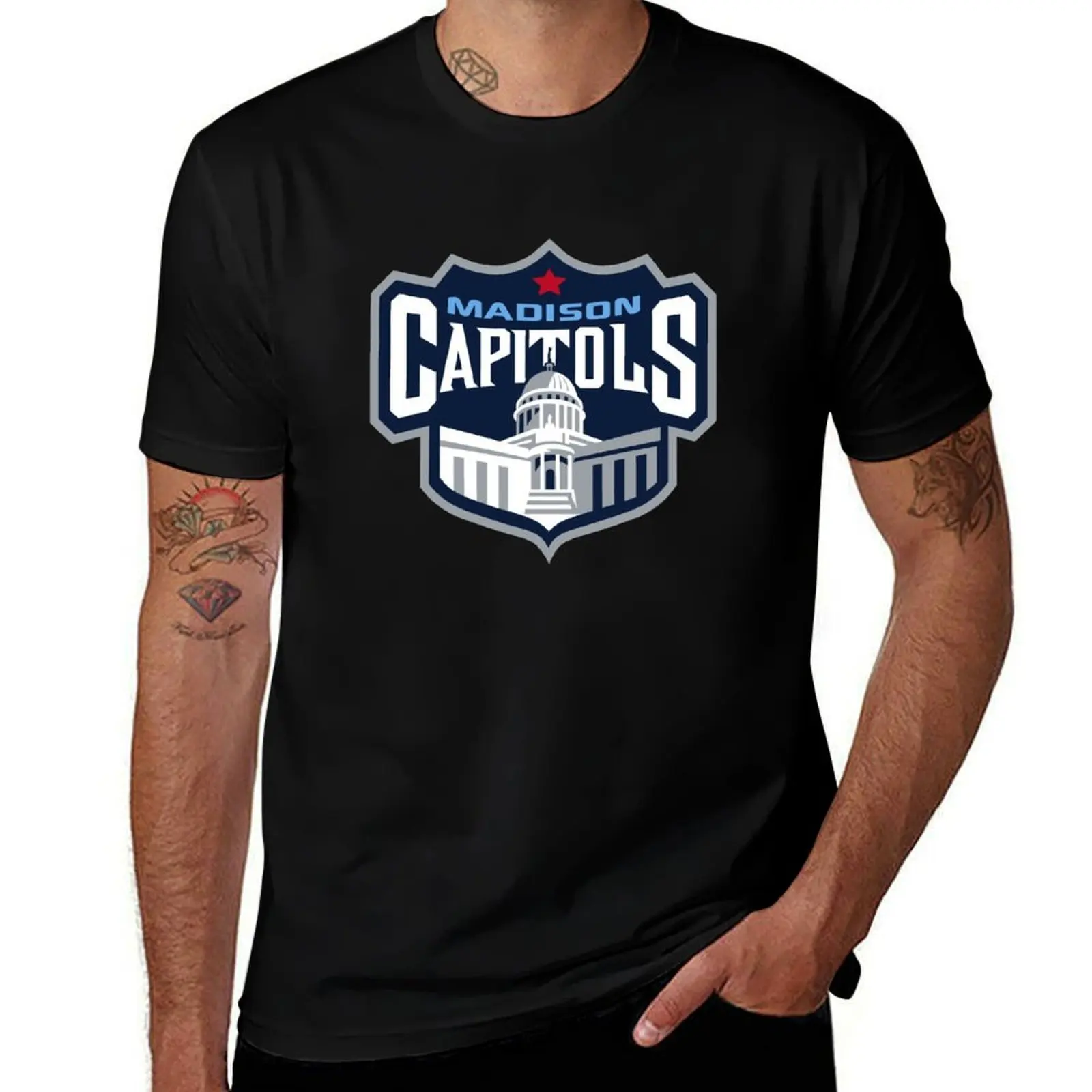 Madison Capitols Style T-Shirt Holiday All Match T-Shirt