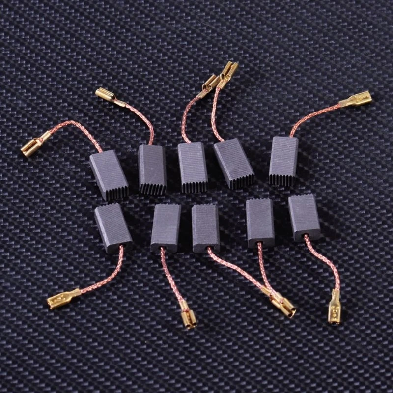 10 Pcs Lightweight Carbon Brushes Replacement for BOSCH GWS 8-125 GWS 9-150CS GWS6-100 D11 Motor Accessories